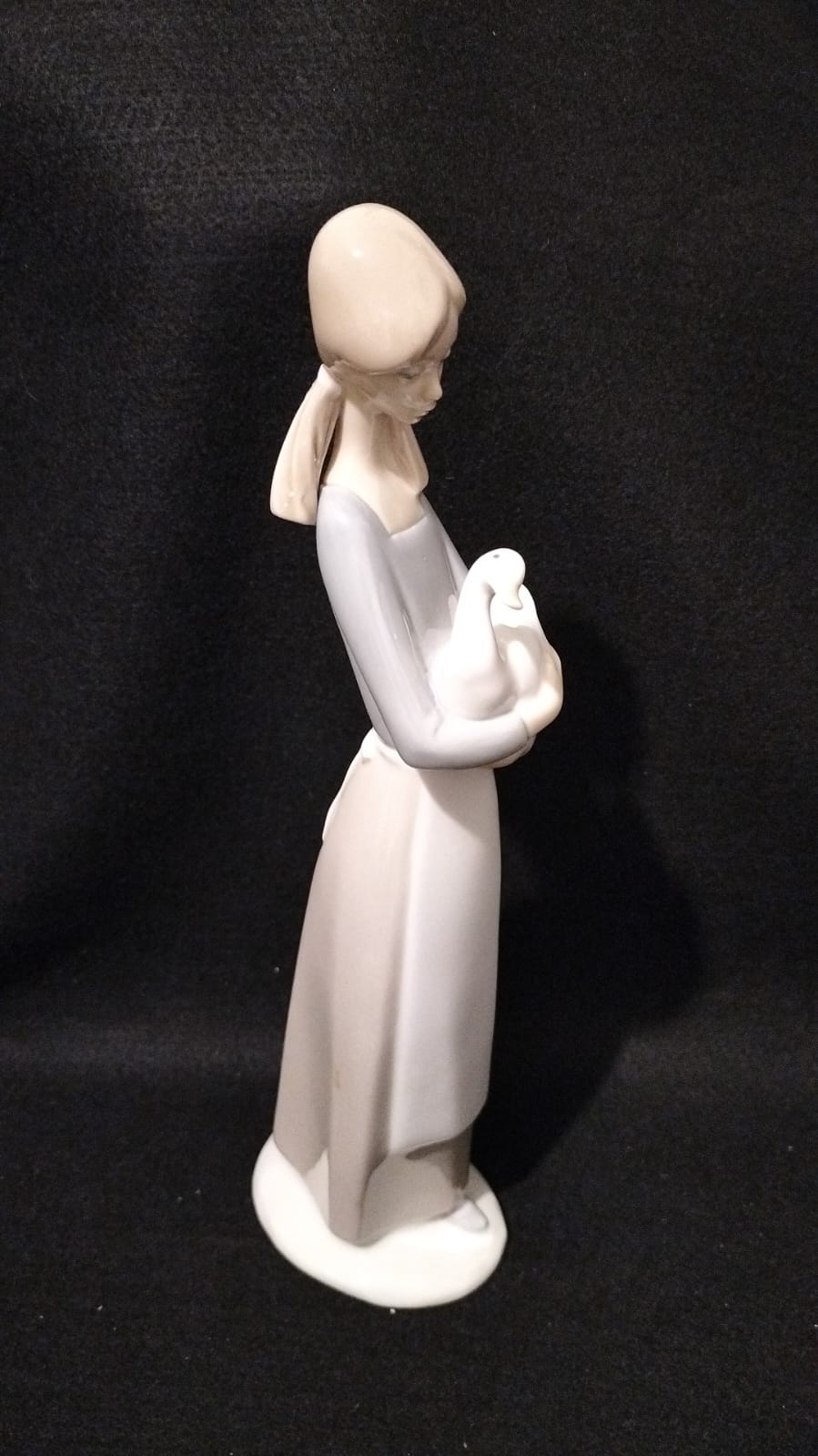 NAO Girl with a Goose Figurine