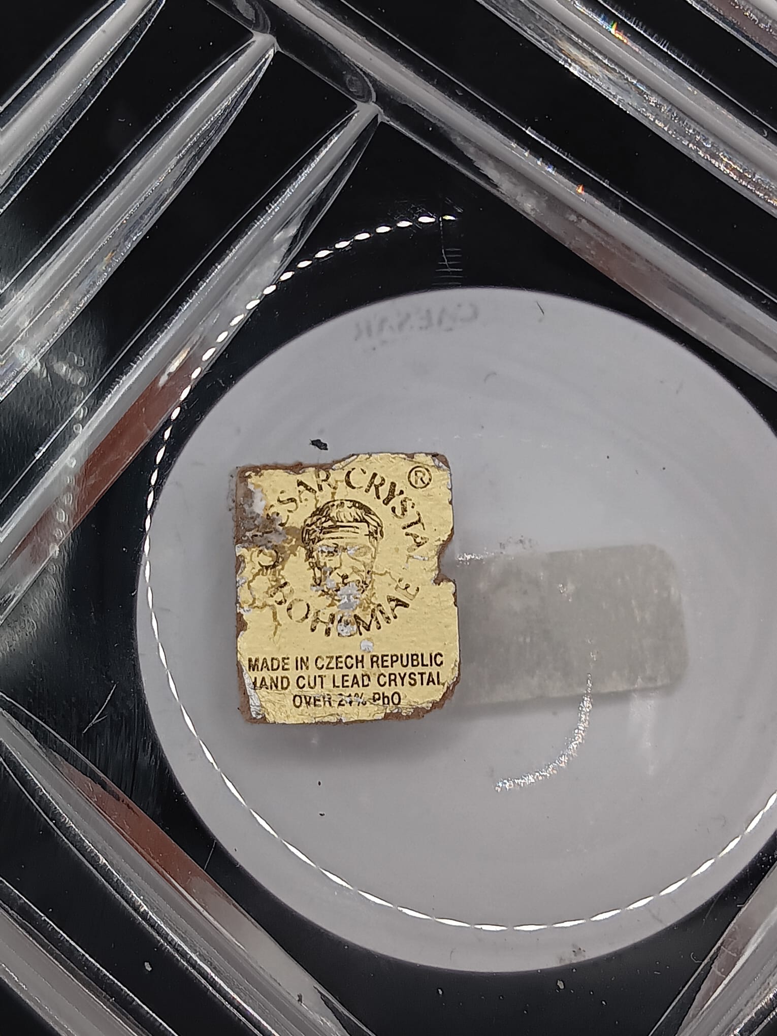 Caesar Crystal Bohemia Black and Clear Glass Bowl