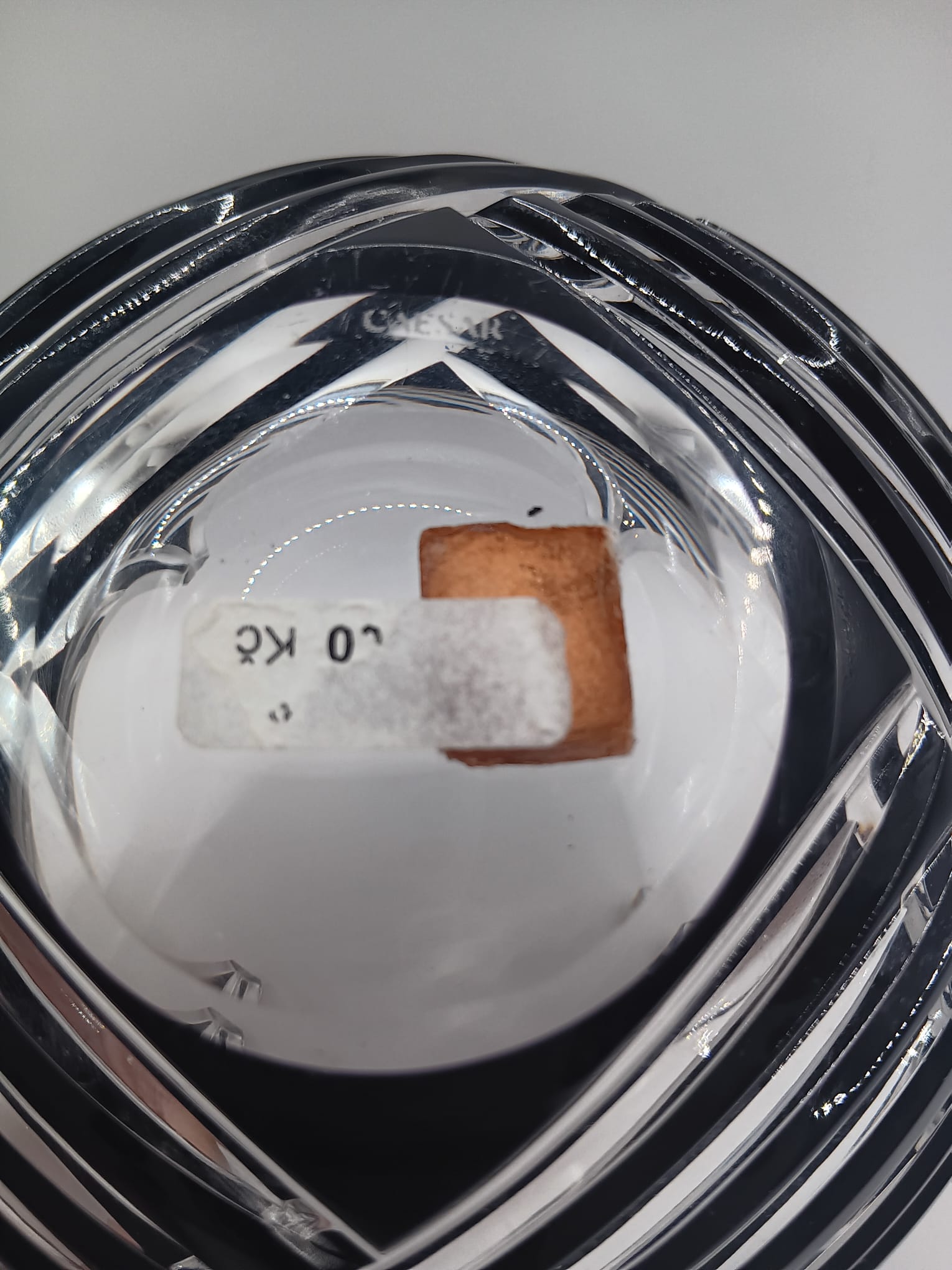 Caesar Crystal Bohemia Black and Clear Glass Bowl