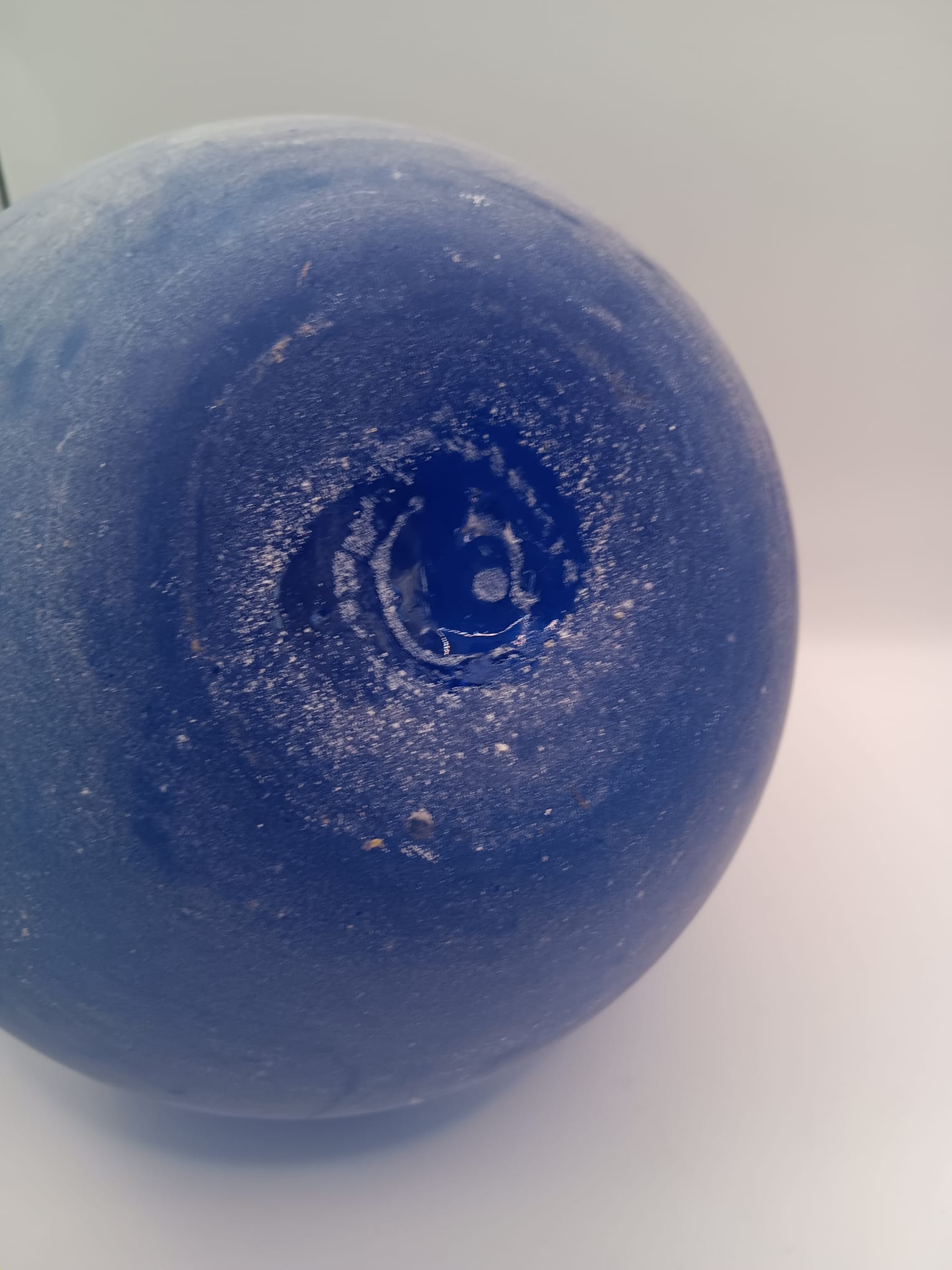 Murano Blue Glass Scavo Technique Jug