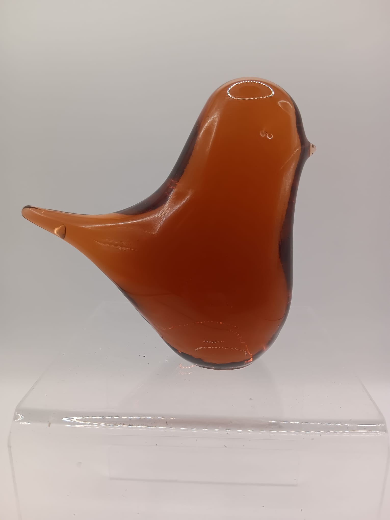 Amber Coloured Wedgwood Bird Paperweight