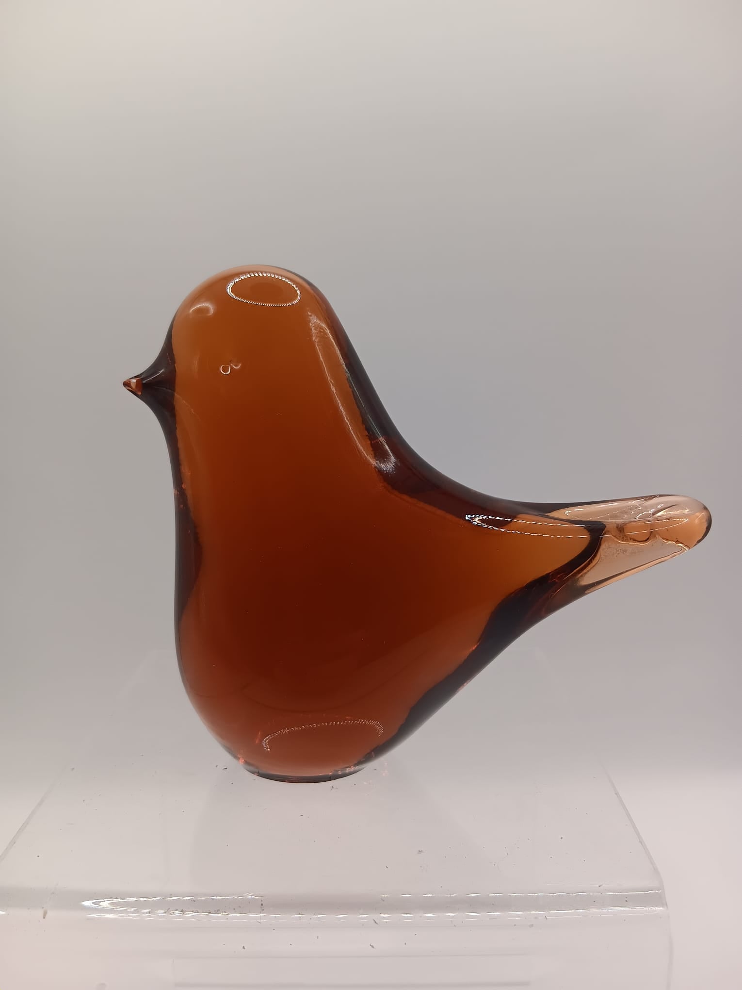 Amber Coloured Wedgwood Bird Paperweight