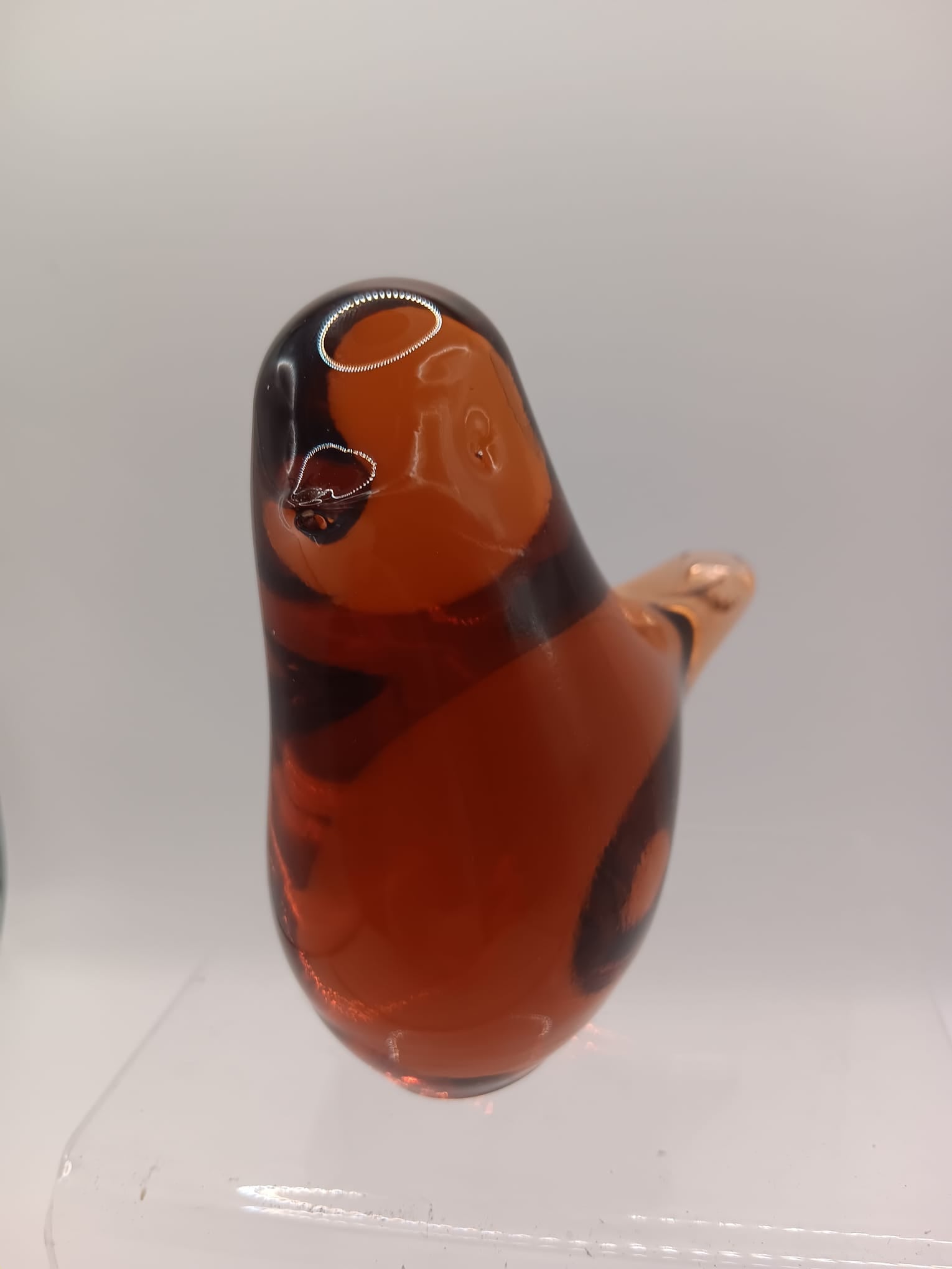 Amber Coloured Wedgwood Bird Paperweight