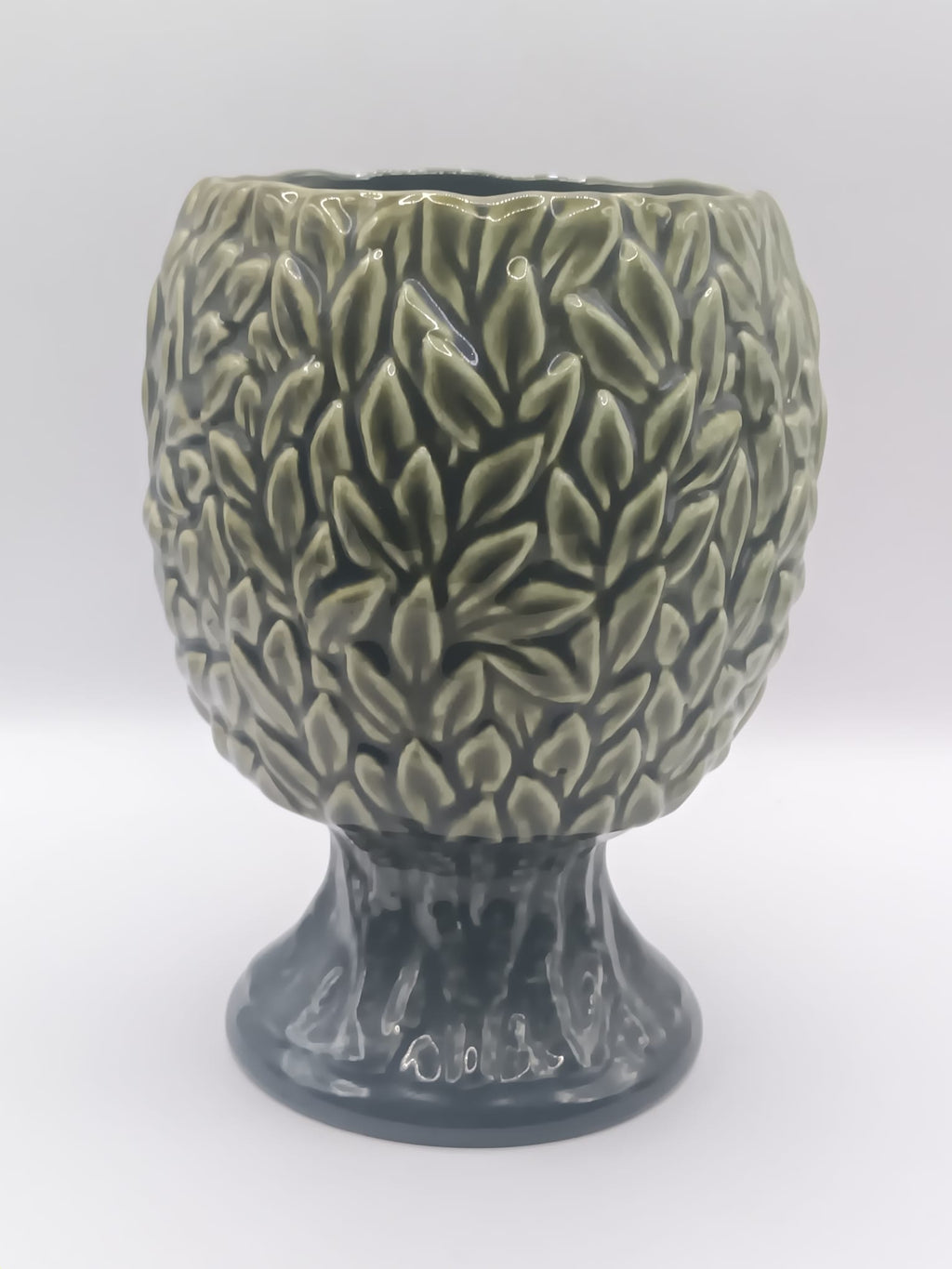 Sylvac 3845 Green Privet Pattern Goblet Vase